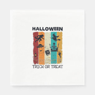 Serviette En Papier Halloween Trick Or Treat Loup-Garou Sorcière Squel