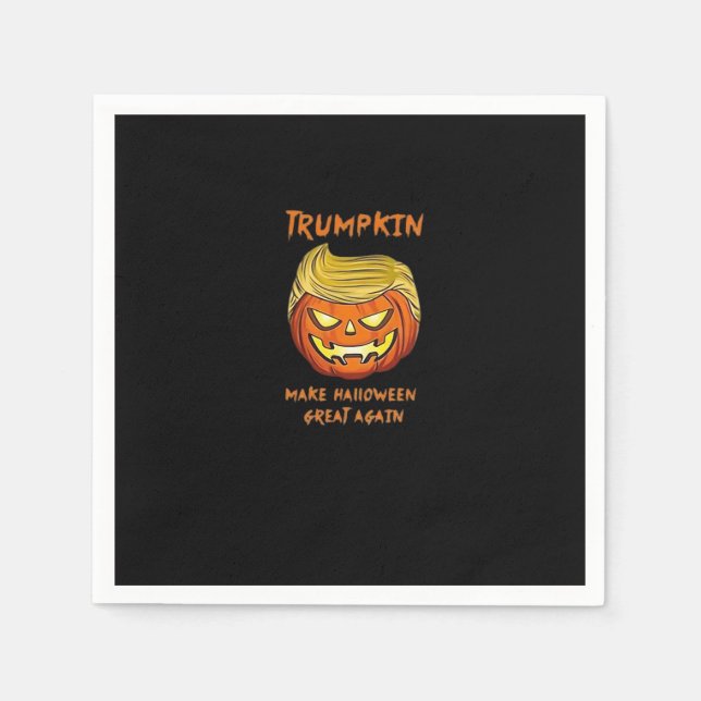 Serviette En Papier Halloween Trumpkin Classic drôle (Devant)