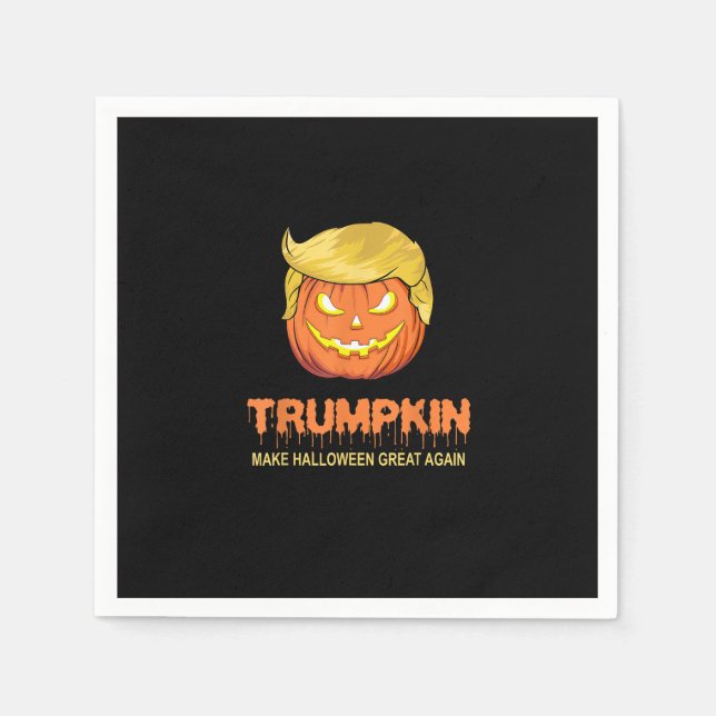 Serviette En Papier Halloween Trumpkin - Rendre Halloween grand de nou (Devant)