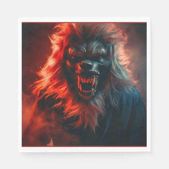 Serviette En Papier Halloween - Werewolf 4 (Devant)
