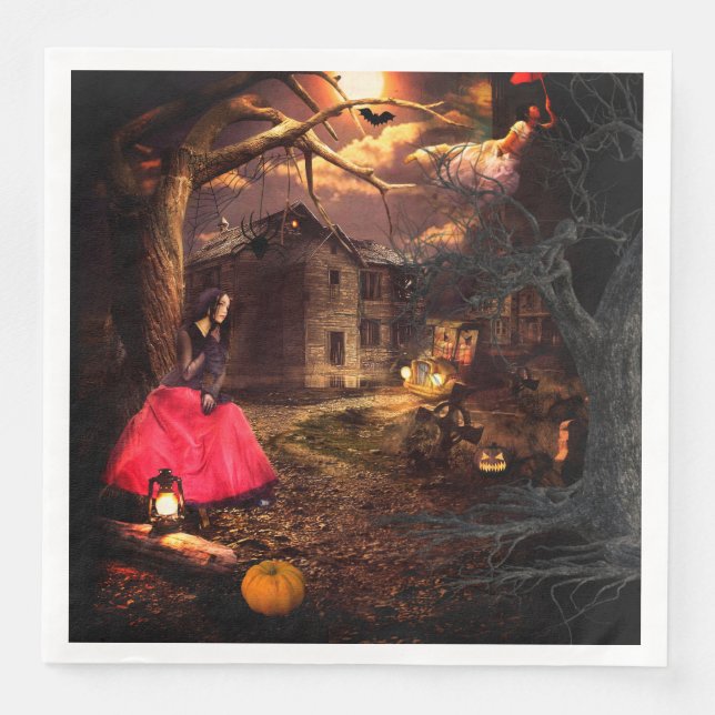 Serviette En Papier Halloween Witchy (Devant)