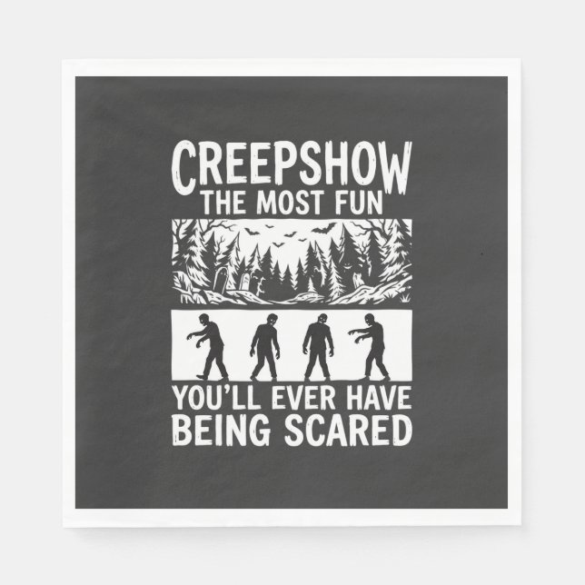 Serviette En Papier Halloween Zombie Scared Horror Vector Design_1 (Devant)