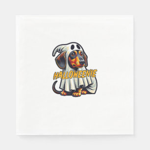 Serviette En Papier Halloweenie Drôle Halloween Dachshund Habillé Comm