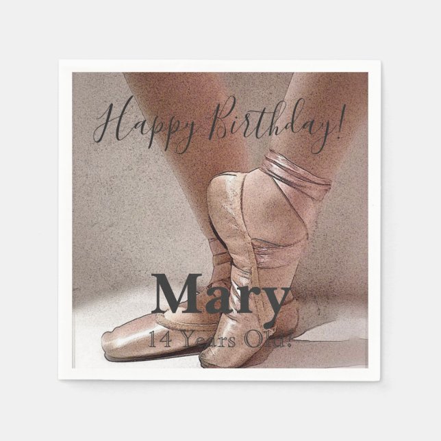 Serviette En Papier HAMbWG - Image de ballet Napkin (Devant)