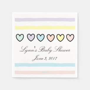 Serviette En Papier HAMbyWG - Papier Napkin - Pastel Stripes