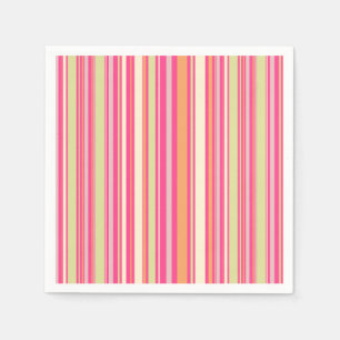 Serviette En Papier HAMbyWG - Papier Napkin - Pink Sherbert Stripe