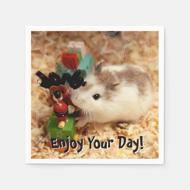 Serviette En Papier Hammyville - Cute Hamster (Devant)