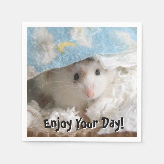 Serviette En Papier Hammyville - Cute Hamster (Devant)