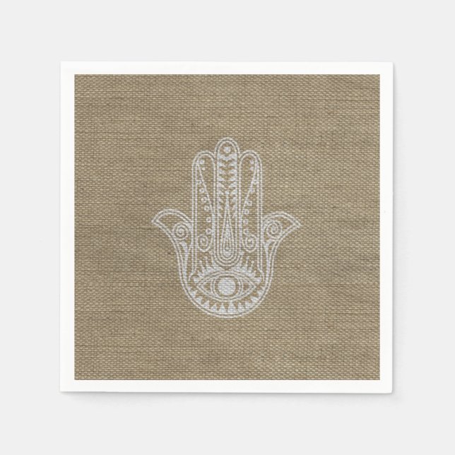 Serviette En Papier HAMSA Main de Fatima symbole amulet (Devant)