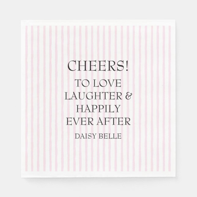 Serviette En Papier Hand Drawn Doodle Bridal Shower Pink (Devant)