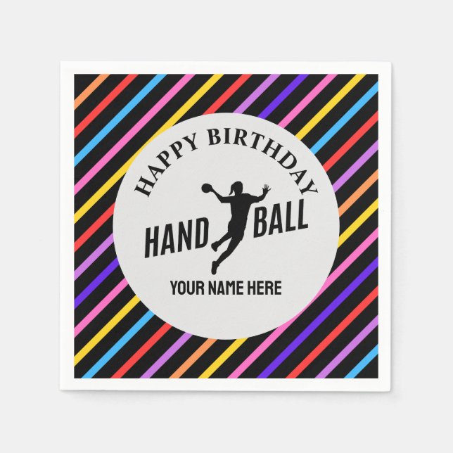 Serviette En Papier Handball Girl Birthday, Handball Player Gift (Devant)