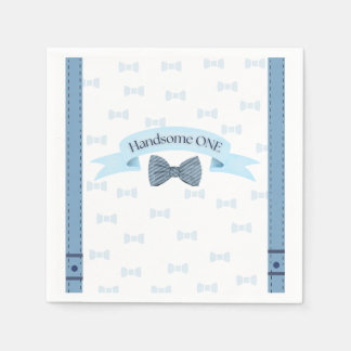 Serviette En Papier Handsome One Baby Boy First Birthday Party Napkins