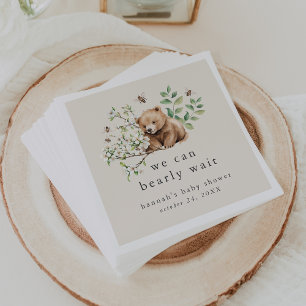 Serviette En Papier HANNAH Vintage Nous Pouvons Bearly Wait Baby showe