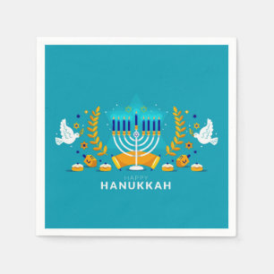 Serviette En Papier Hannukah menorah