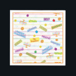 Serviette En Papier Hanoukka Napkin Personnalise "le parti Chanukah"<br><div class="desc">Papier Hanoukka "Parti Chanukah", serviettes de cocktails. Joyeux Chanoukah/Hanoukka ! Personnalisez en supprimant "The Bernsteins" et en ajoutant votre propre texte. Choisissez votre style de police, votre taille et votre couleur préférés. Les outils de modification comprennent la rotation, l'espacement et le déplacement du texte.Le rectangle jaune sous "The Bernsteins" peut...</div>