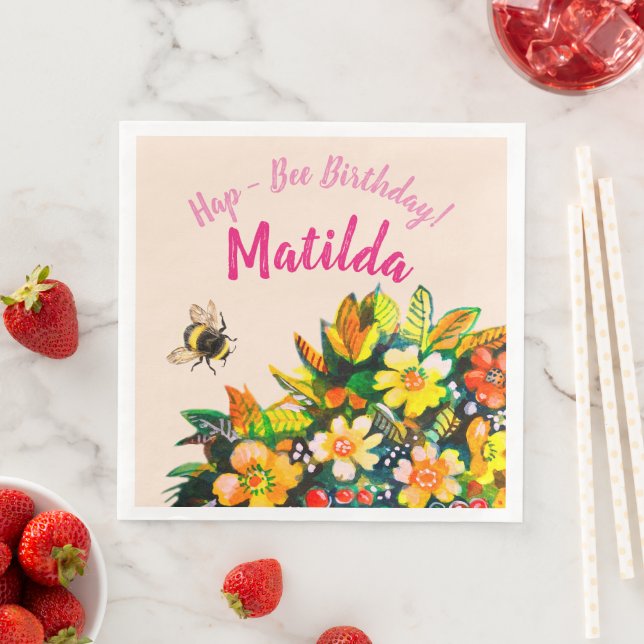 Serviette En Papier Hap - Anniversaire des abeilles (En situation)