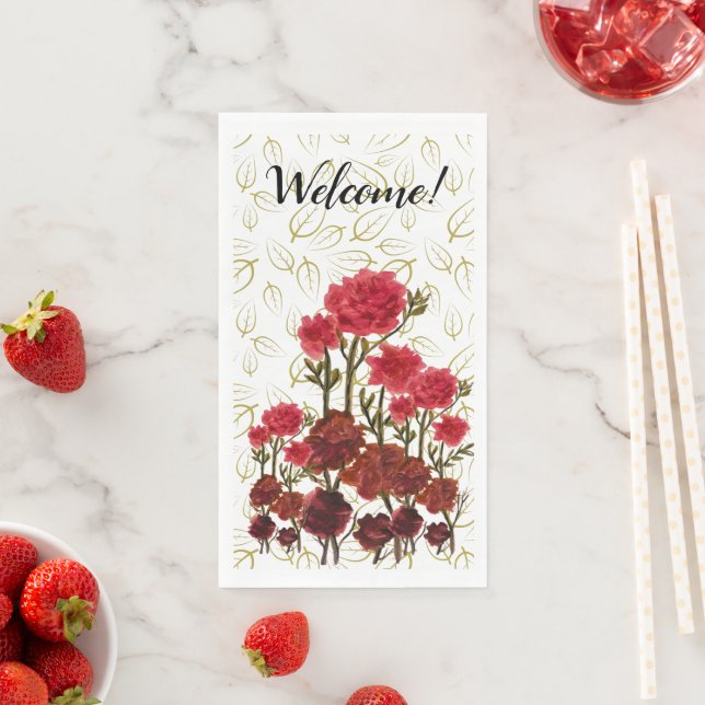 Serviette En Papier Happiness blooming flowers (En situation)
