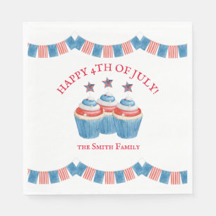 Serviette En Papier Happy 4 juillet Papier Napkin