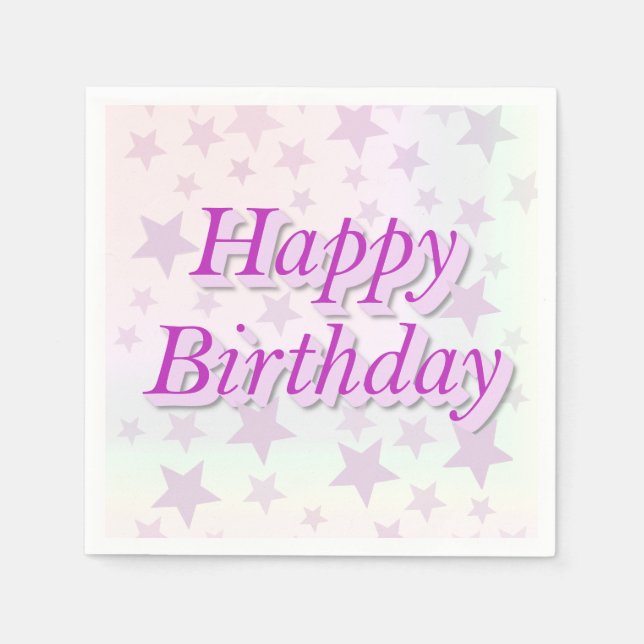 Serviette En Papier Happy Birthday!! (Devant)