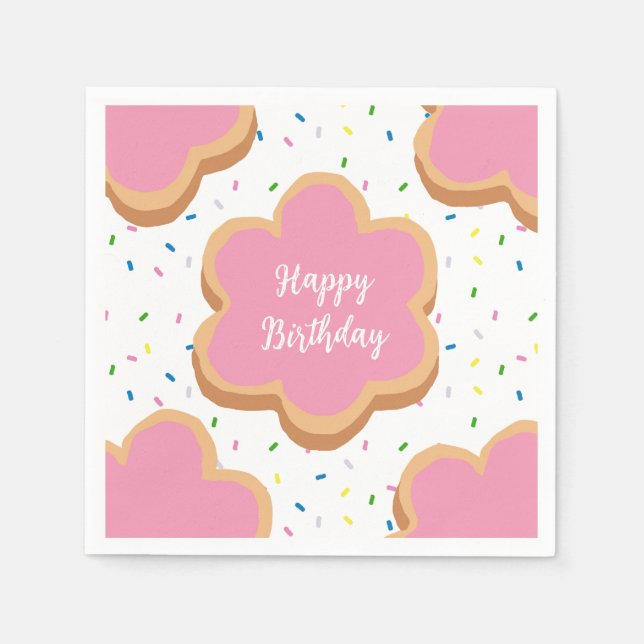 Serviette En Papier Happy Birthday Cookie Sprinkle Company (Devant)
