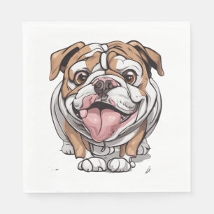 Serviette En Papier Happy Bulldog