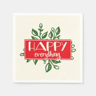 Serviette En Papier Happy Everything Vacances Papier Napkins