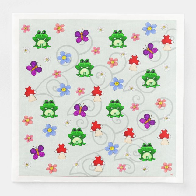 Serviette En Papier Happy Frog (Devant)