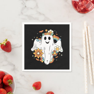 Serviette En Papier Happy Ghost Retro Hippie Vibe