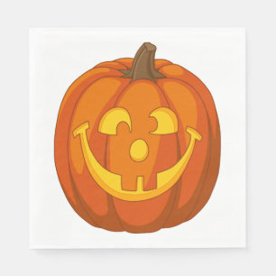 Serviette En Papier Happy Goofy Jack O Lantern Halloween Pomkin Face