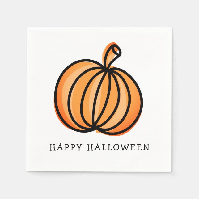 Serviette En Papier Happy Halloween (Devant)