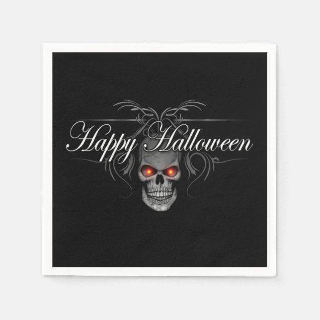 Serviette En Papier Happy Halloween Evil Crull (Devant)