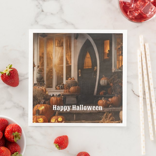Serviette En Papier Happy Halloween Home Collection (En situation)