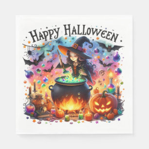 Serviette En Papier Happy Halloween Super mignonne sorcier papier Napk