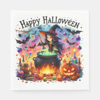 Serviette En Papier Happy Halloween Super mignonne sorcier papier Napk