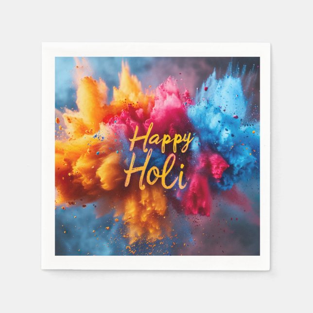 Serviette En Papier Happy Holi Napkin (Devant)