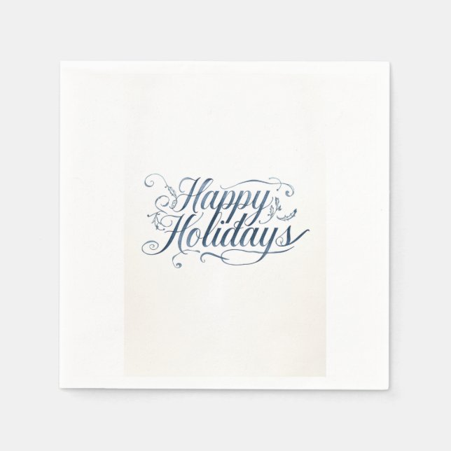 Serviette En Papier Happy Holidays Merry Christmas Family New Year (Devant)