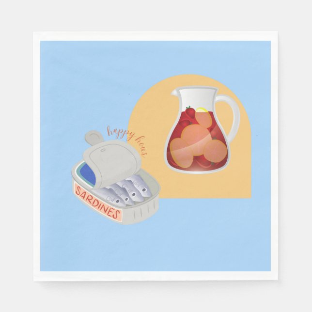 Serviette En Papier Happy Hour Espagne (Devant)