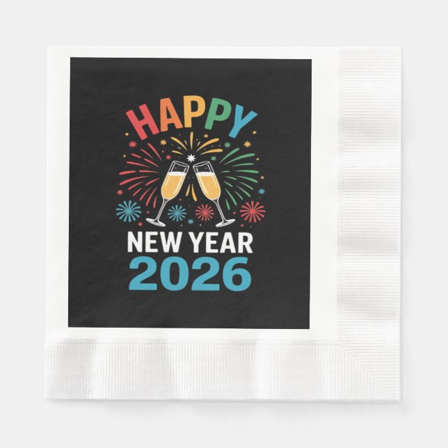 Serviette En Papier Happy New Year 2026 Party Funny New Years Eve 2026 (Devant)