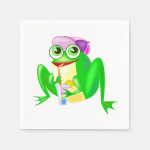 Serviette En Papier Happy Party Frog
