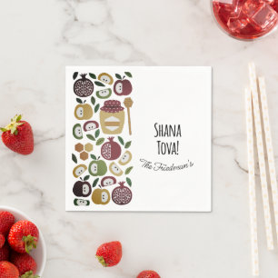 Serviette En Papier Happy Rosh Hashanah Fun Icons Shanah Tova Nom
