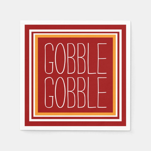 Serviette En Papier Happy Thanksgiving (Devant)