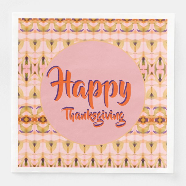 Serviette En Papier Happy Thanksgiving (Devant)
