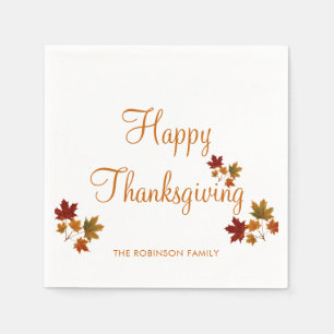 Serviette En Papier Happy Thanksgiving