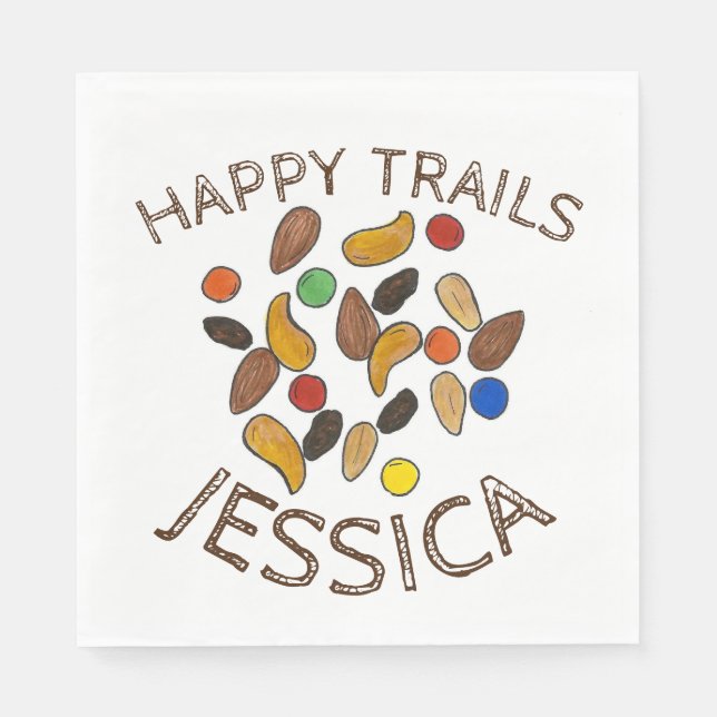 Serviette En Papier Happy Trails Camping Trail Mix Goodbye Retirement (Devant)