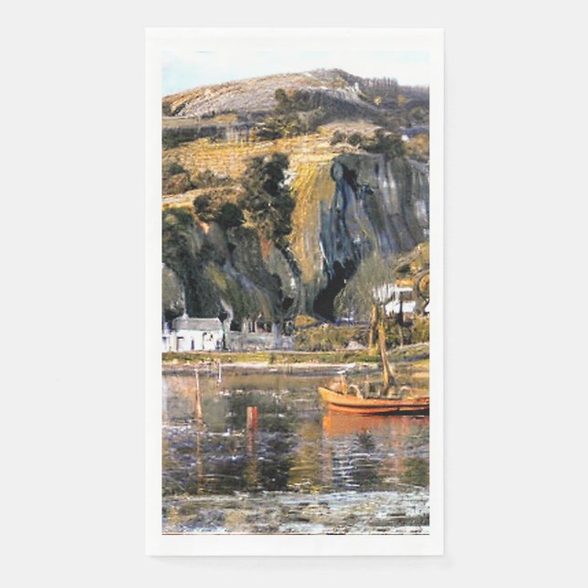 SERVIETTE EN PAPIER HARBOUR BARMOUTH WALES (Devant)