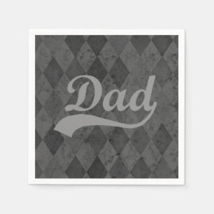 Serviette En Papier Harlequin Gris Shades Papa Fête des pères