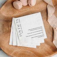 HARLOW Fun Facts Mariage serviettes (ensemble de 5