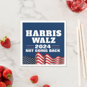 Serviette En Papier Harris Walz 2024   Vote démocrate