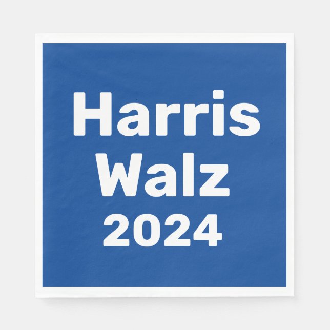 Serviette En Papier Harris / Walz Campagne présidentielle 2024 (Devant)