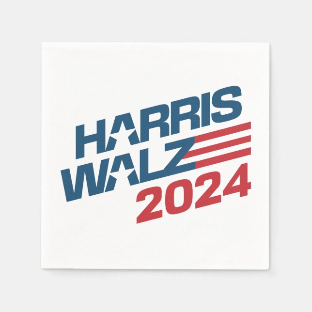 Serviette En Papier Harris Walz Élection 2024 (Devant)